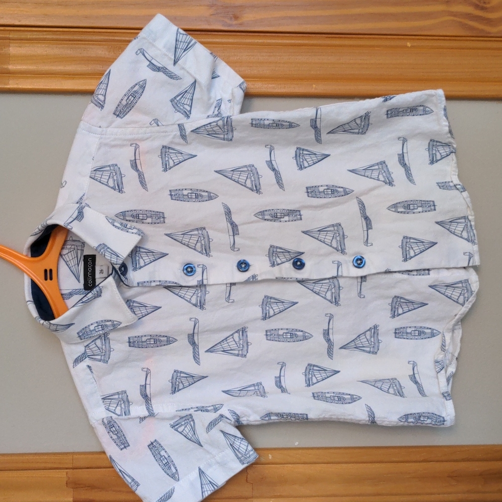 Collared button t-shirt for toddler